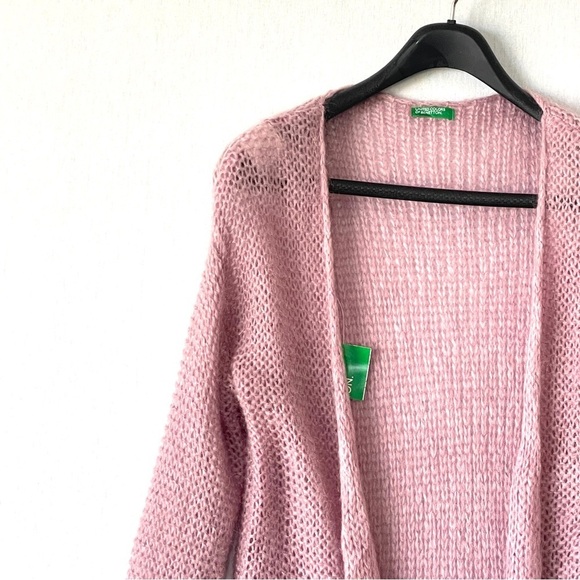 United Colours Of Benetton Knitted Open Front Mohair Cardigan - Picture 2 of 9